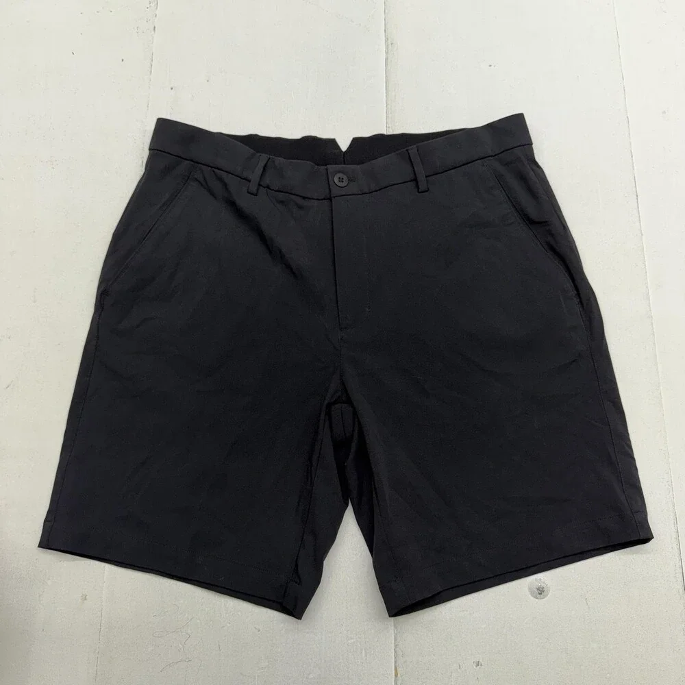 Dunning Shorts Mens 34 Black 9 Inch Inseam Golf Performance Stretch Lightweight